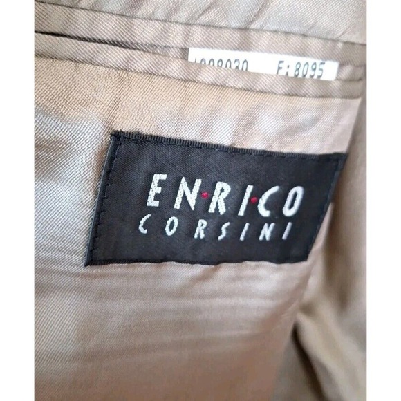 Vintage 90s Oversized Houndstooth Check Blazer Sport Coat Men Size 41 Silk Blnd - Picture 5 of 8